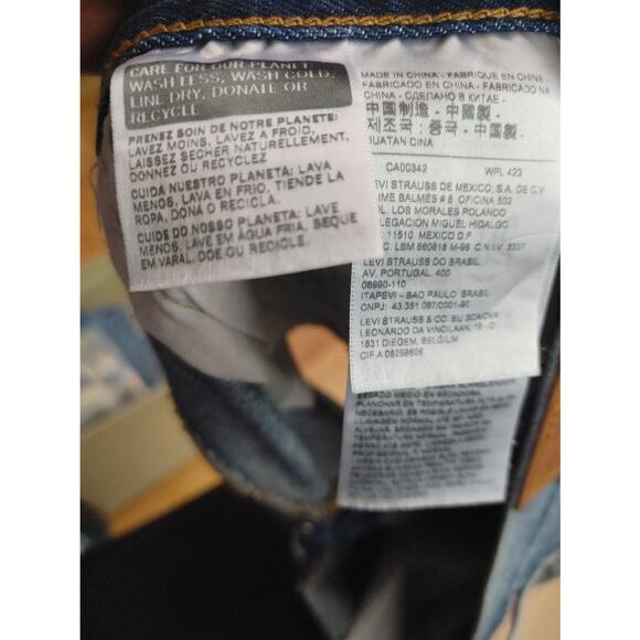 Levi's 501 Shorts Denim Jean High Waist Cutoff Button Fly Sz 29 - Picture 5 of 7